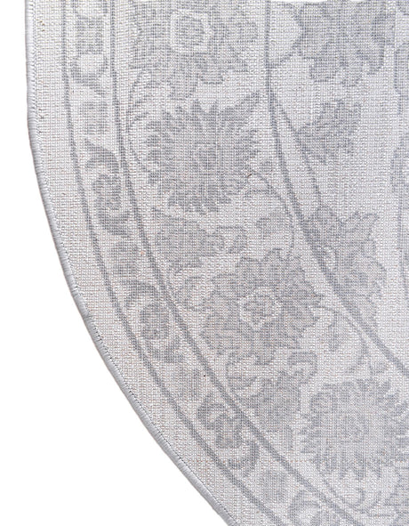 white Gray 7' 10 x 7' 10 Boston Round Area Rug 55% Polypropylene & 45% Polyester Easy Clean Traditional Classical Carpet for Contemporary Living Dining Room Office Space for Sale at Rug Engine