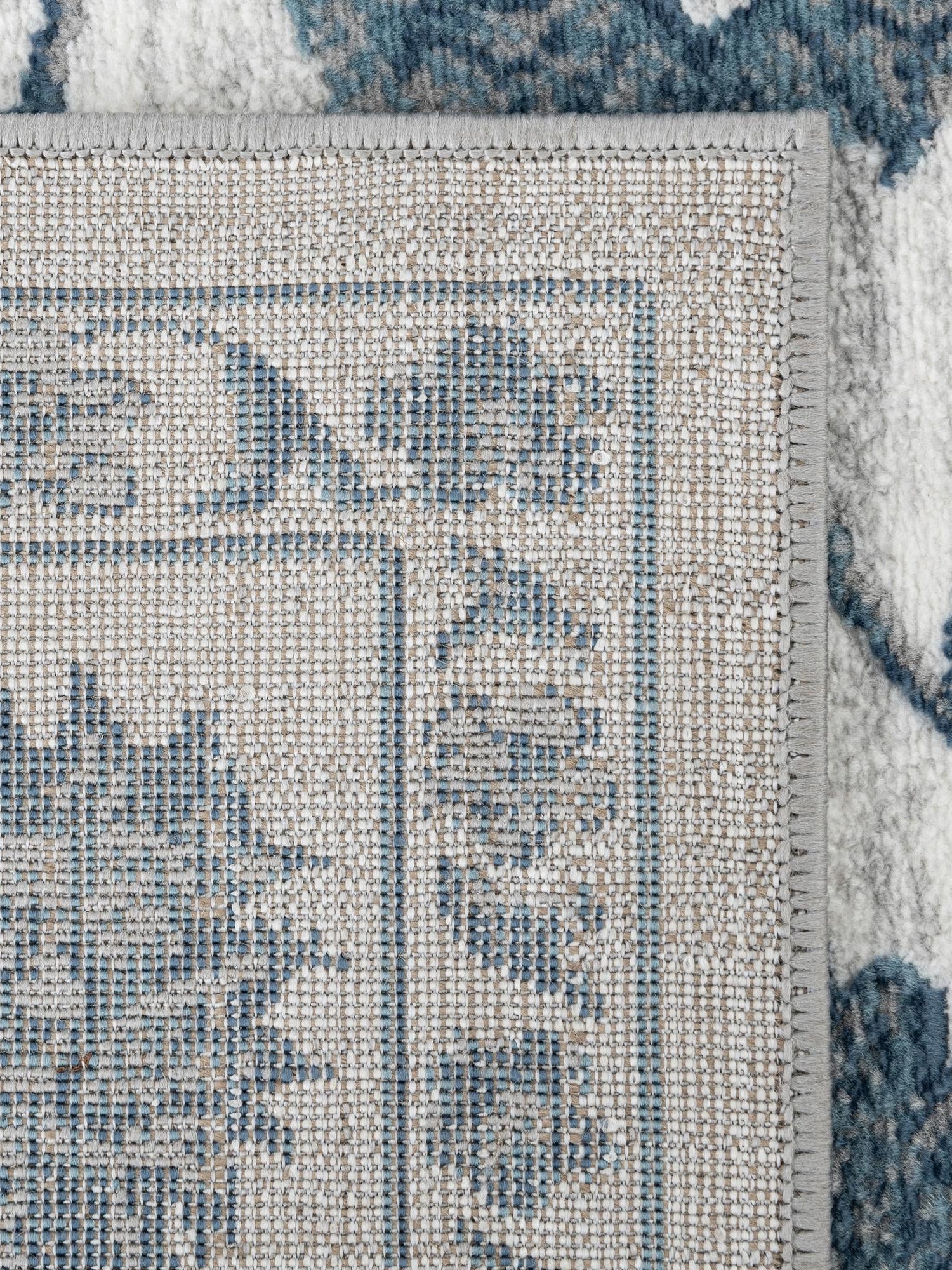 White Blue 2' x 3' 1 Boston Rectangle Area Rug 55% Polypropylene & 45% Polyester Easy Clean Traditional Classical Carpet for Contemporary Living Dining Room Office Space for Sale at Rug Engine