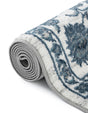 White Blue 10' x 13' 1 Boston Rectangle Area Rug 55% Polypropylene & 45% Polyester Easy Clean Traditional Classical Carpet for Contemporary Living Dining Room Office Space for Sale at Rug Engine