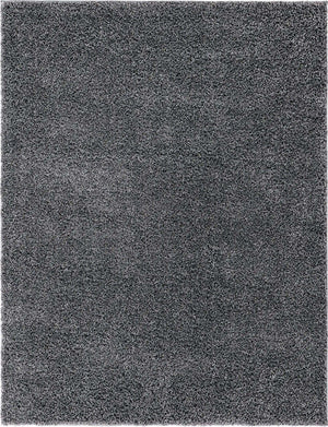 Pebble Gray 9' x 12' 2 Soft Solid Shag Rectangle Area Rug Thick Soft Touch Fluffy & Plush Shaggy Pile