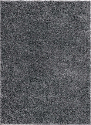 Pebble Gray 7' 1 x 10' Soft Solid Shag Rectangle Area Rug Thick Soft Touch Fluffy & Plush Shaggy Pile