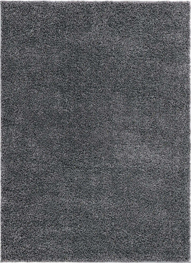 Pebble Gray 7' 1 x 10' Soft Solid Shag Rectangle Area Rug Thick Soft Touch Fluffy & Plush Shaggy Pile