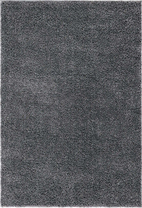 Pebble Gray 6' 1 x 9' Soft Solid Shag Rectangle Area Rug Thick Soft Touch Fluffy & Plush Shaggy Pile