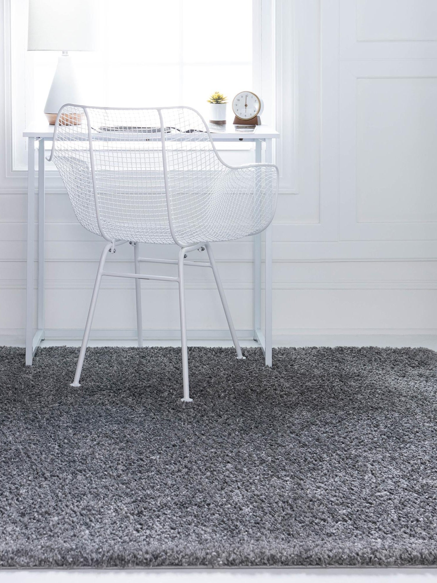 Pebble Gray 3' 3 x 5' 3 Soft Solid Shag Rectangle Area Rug Thick Soft Touch Fluffy & Plush Shaggy Pile 100% Polypropylene Minimalist Carpet for Modern Home Interiors for Sale at Rug Engine