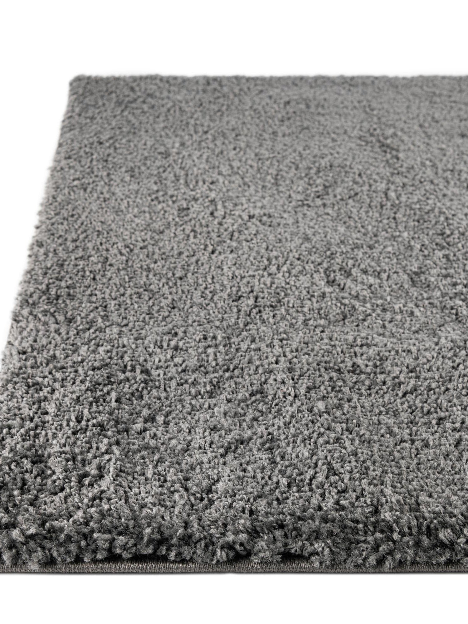 Pebble Gray 8' x 11' Soft Solid Shag Rectangle Area Rug Thick Soft Touch Fluffy & Plush Shaggy Pile 100% Polypropylene Minimalist Carpet for Modern Home Interiors for Sale at Rug Engine