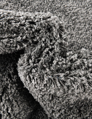 Pebble Gray 8' x 11' Soft Solid Shag Rectangle Area Rug Thick Soft Touch Fluffy & Plush Shaggy Pile