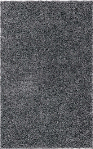 Pebble Gray 5' 1 x 8' Soft Solid Shag Rectangle Area Rug Thick Soft Touch Fluffy & Plush Shaggy Pile