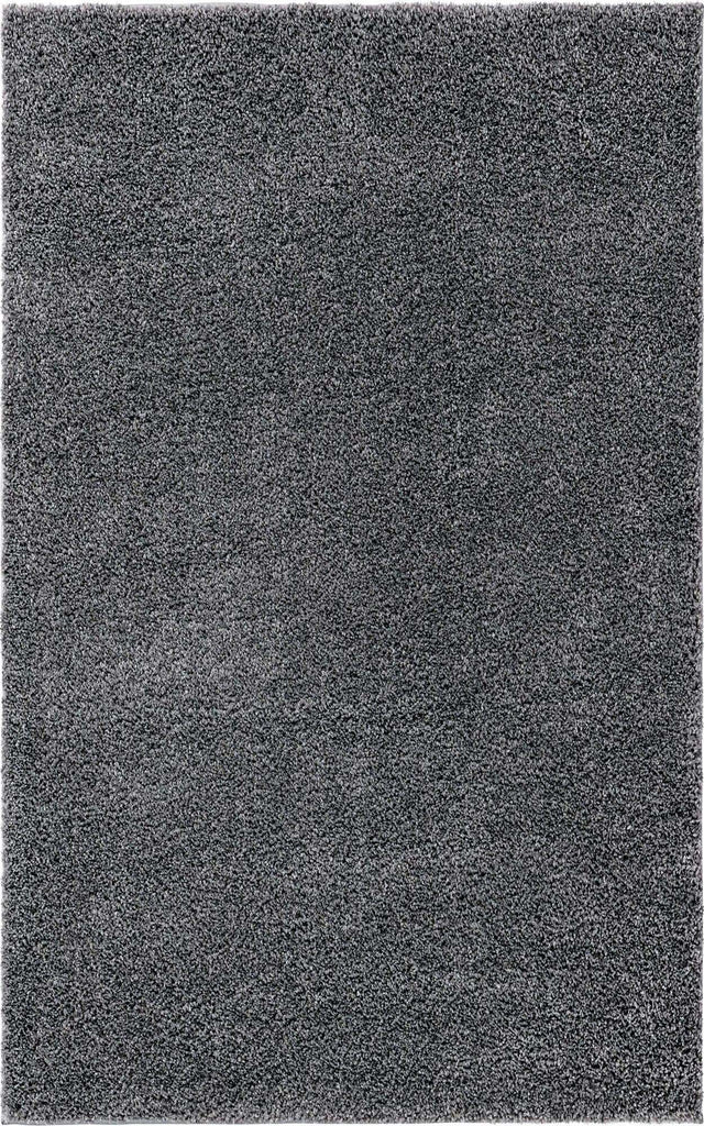 Pebble Gray 5' 1 x 8' Soft Solid Shag Rectangle Area Rug Thick Soft Touch Fluffy & Plush Shaggy Pile