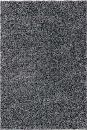 Pebble Gray 4' 1 x 6' 1 Soft Solid Shag Rectangle Area Rug Thick Soft Touch Fluffy & Plush Shaggy Pile