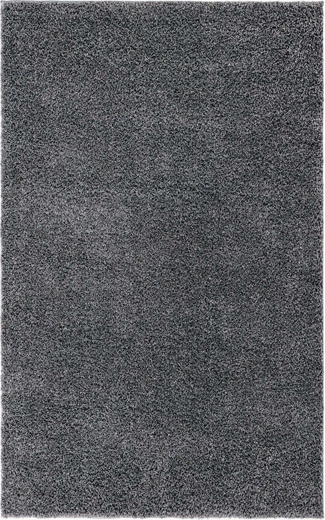 Pebble Gray 3' 3 x 5' 3 Soft Solid Shag Rectangle Area Rug Thick Soft Touch Fluffy & Plush Shaggy Pile