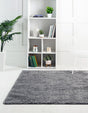 Pebble Gray 8' x 8' Soft Solid Shag Square Area Rug Thick Soft Touch Fluffy & Plush Shaggy Pile
