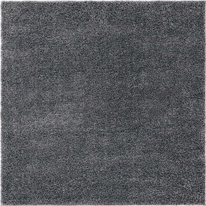 Pebble Gray 5' 1 x 5' 1 Soft Solid Shag Square Area Rug Thick Soft Touch Fluffy & Plush Shaggy Pile