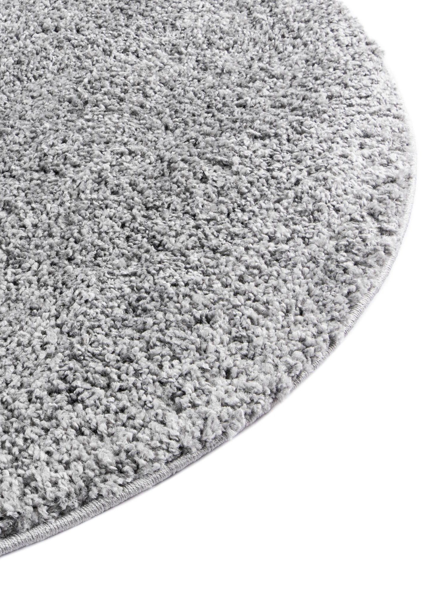 Pebble Gray 3' 3 x 3' 3 Soft Solid Shag Round Area Rug Thick Soft Touch Fluffy & Plush Shaggy Pile 100% Polypropylene Minimalist Carpet for Modern Home Interiors for Sale at Rug Engine