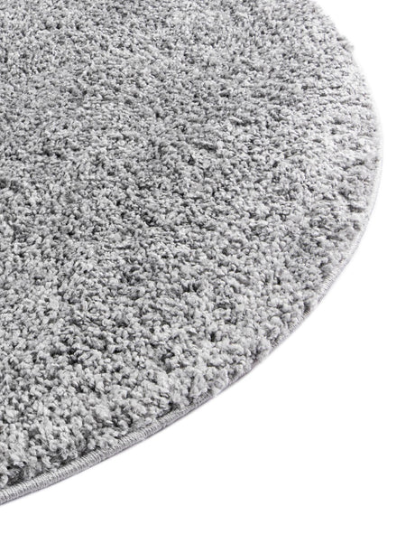 Pebble Gray 4' 1 x 4' 1 Soft Solid Shag Round Area Rug Thick Soft Touch Fluffy & Plush Shaggy Pile 100% Polypropylene Minimalist Carpet for Modern Home Interiors for Sale at Rug Engine