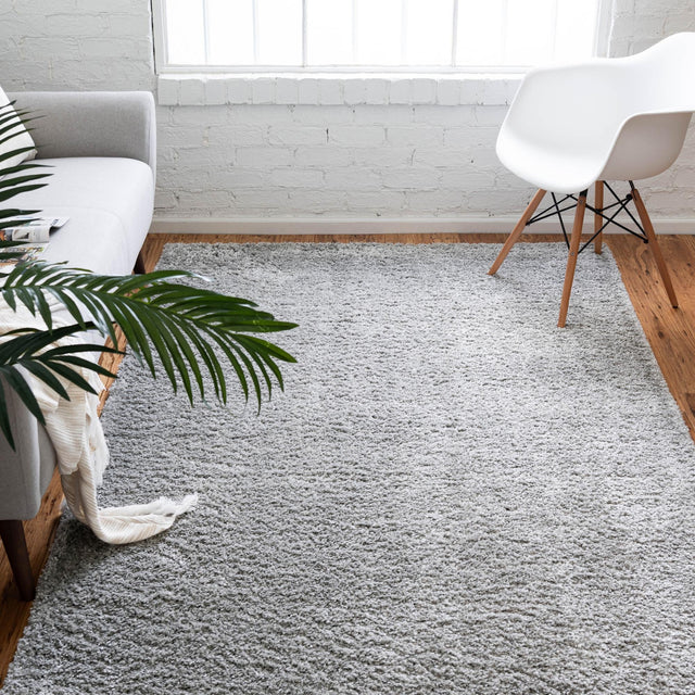 Cloud Gray 3' 3 x 5' 3 Soft Solid Shag Rectangle Area Rug Thick Soft Touch Fluffy & Plush Shaggy Pile