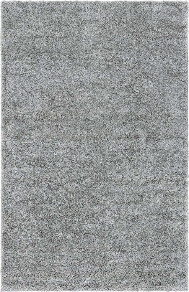 Cloud Gray 5' 1 x 8' Soft Solid Shag Rectangle Area Rug Thick Soft Touch Fluffy & Plush Shaggy Pile