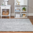 Cloud Gray 8' x 8' Soft Solid Shag Square Area Rug Thick Soft Touch Fluffy & Plush Shaggy Pile