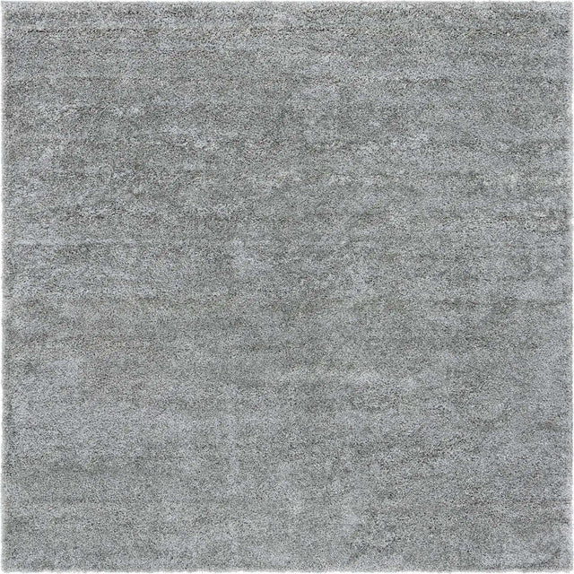 Cloud Gray 5' 1 x 5' 1 Soft Solid Shag Square Area Rug Thick Soft Touch Fluffy & Plush Shaggy Pile