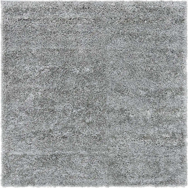 Cloud Gray 4' 1 x 4' 1 Soft Solid Shag Square Area Rug Thick Soft Touch Fluffy & Plush Shaggy Pile