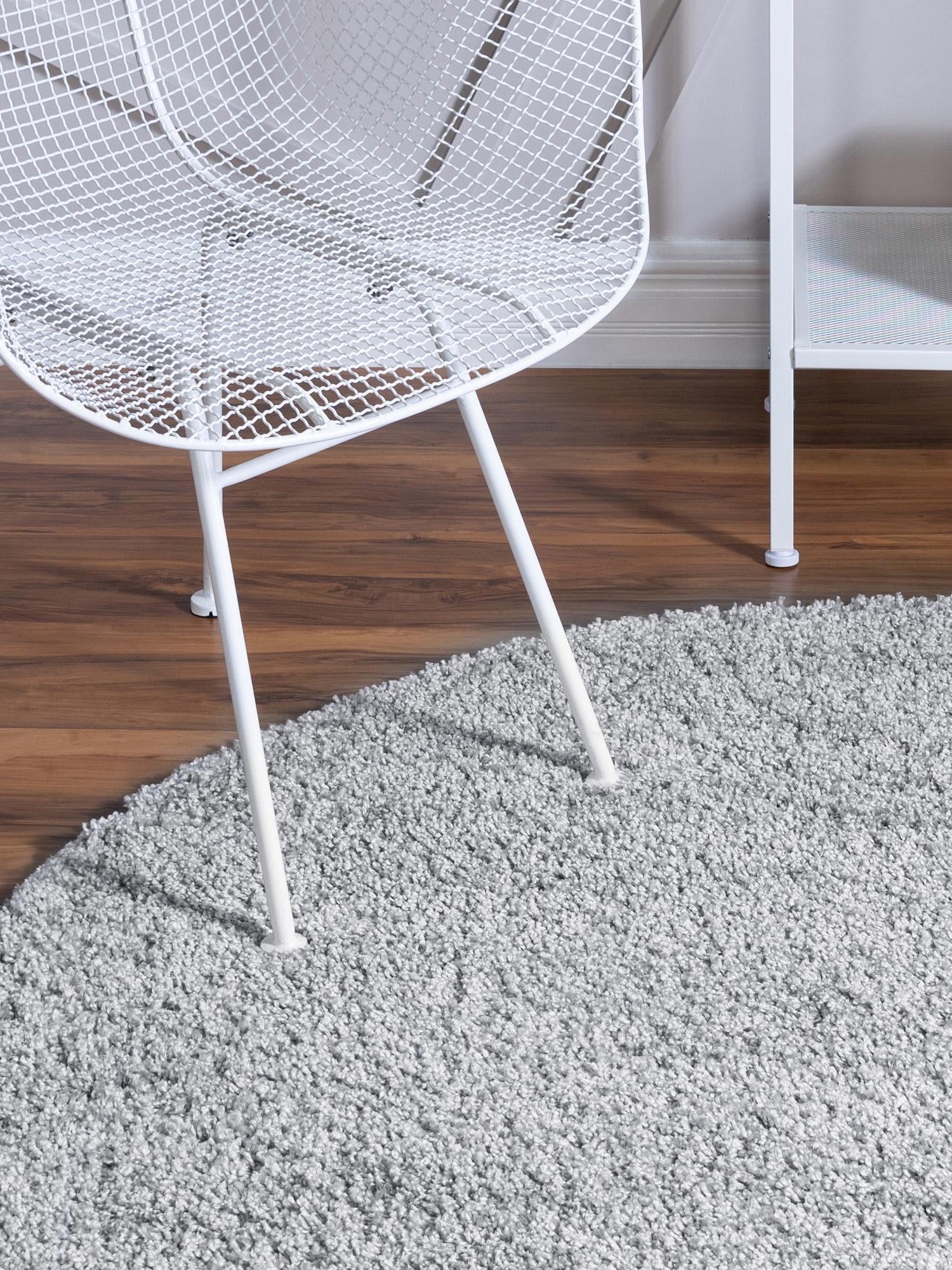 Cloud Gray 3' 3 x 3' 3 Soft Solid Shag Round Area Rug Thick Soft Touch Fluffy & Plush Shaggy Pile 100% Polypropylene Minimalist Carpet for Modern Home Interiors for Sale at Rug Engine