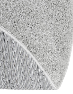 Cloud Gray 5' 1 x 5' 1 Soft Solid Shag Round Area Rug Thick Soft Touch Fluffy & Plush Shaggy Pile