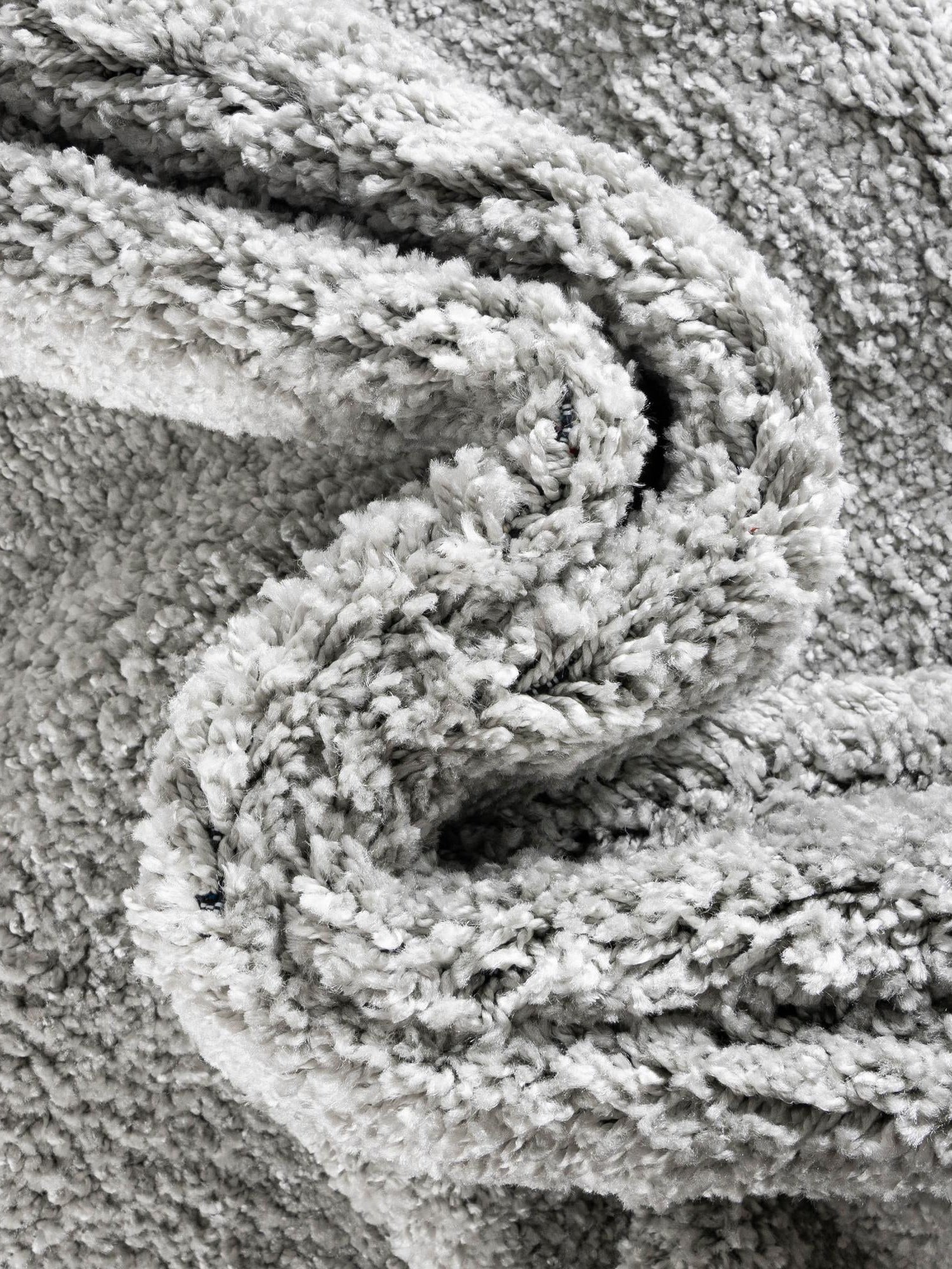 Cloud Gray 3' 3 x 3' 3 Soft Solid Shag Round Area Rug Thick Soft Touch Fluffy & Plush Shaggy Pile 100% Polypropylene Minimalist Carpet for Modern Home Interiors for Sale at Rug Engine