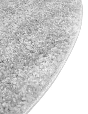 Cloud Gray 5' 1 x 5' 1 Soft Solid Shag Round Area Rug Thick Soft Touch Fluffy & Plush Shaggy Pile