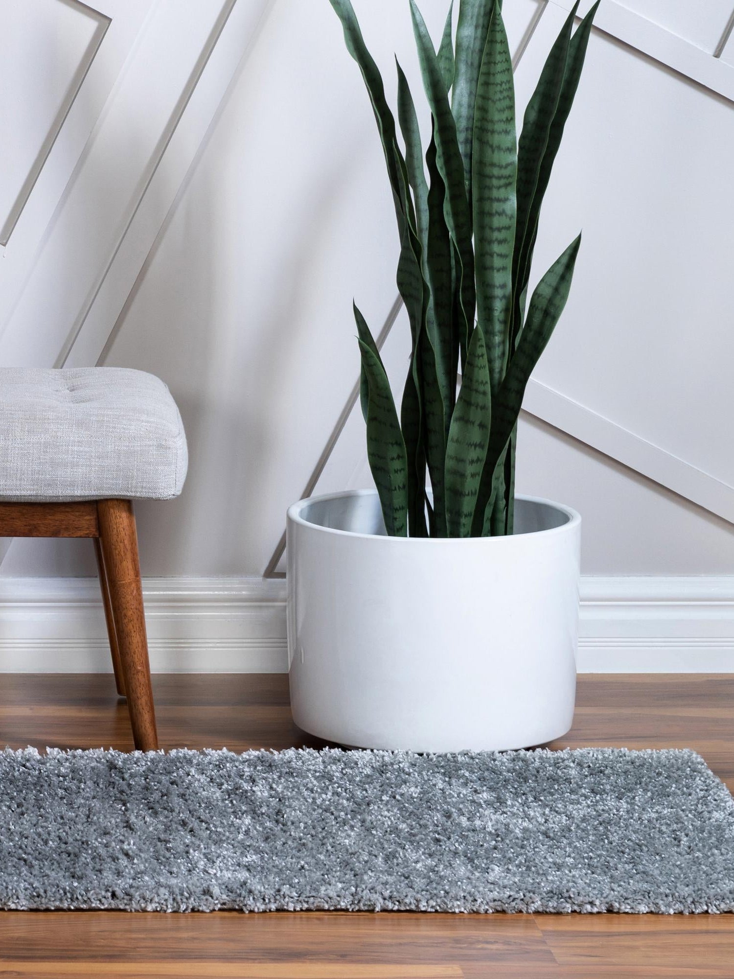 Cloud Gray 2' 7 x 10' Soft Solid Shag Runner Area Rug Thick Soft Touch Fluffy & Plush Shaggy Pile 100% Polypropylene Minimalist Carpet for Modern Home Interiors for Sale at Rug Engine