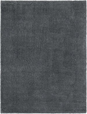 Smoke Gray 9' 10 x 13' 1 Soft Solid Shag Rectangle Area Rug Thick Soft Touch Fluffy & Plush Shaggy Pile