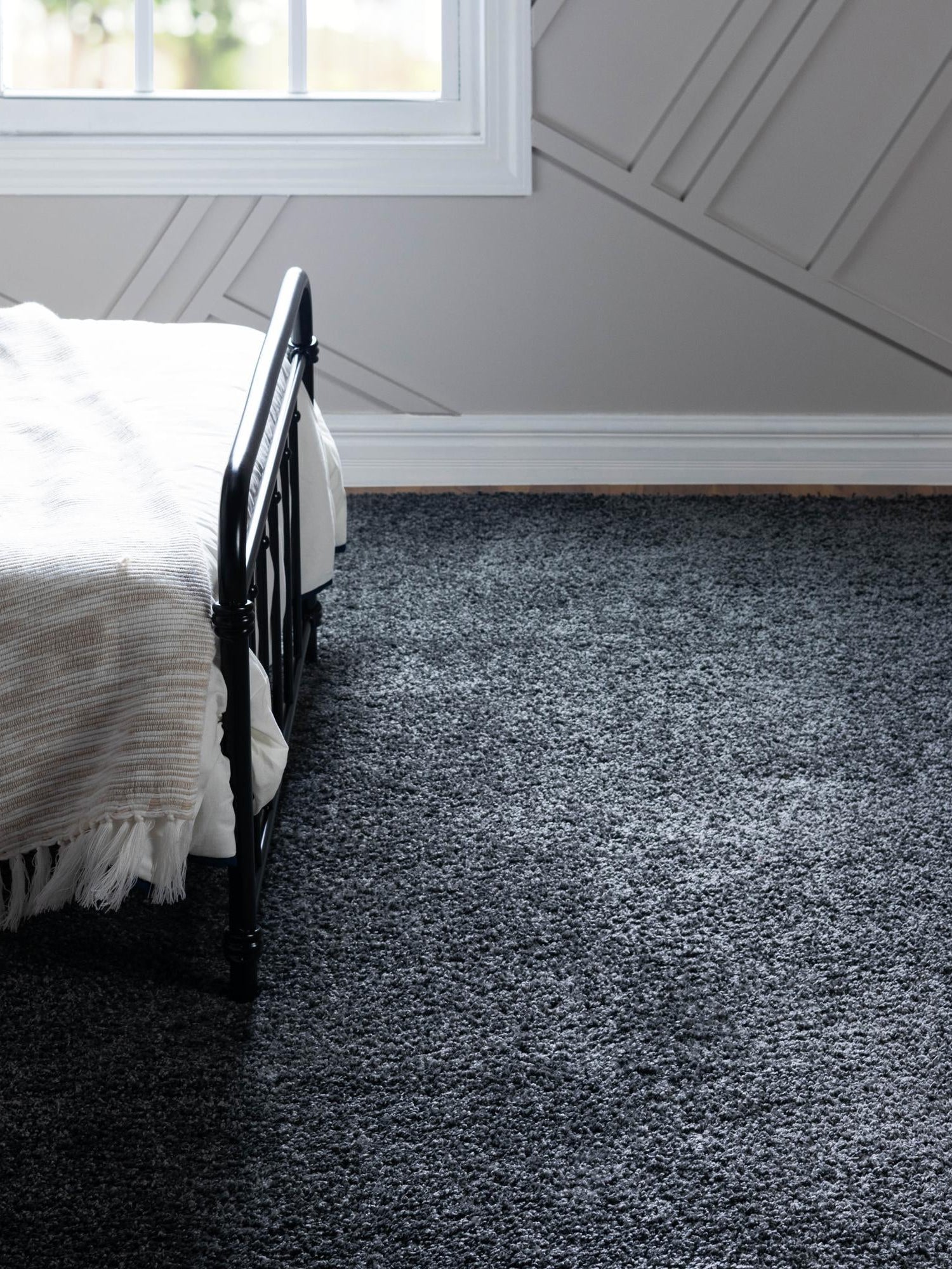 Smoke Gray 9' x 12' 2 Soft Solid Shag Rectangle Area Rug Thick Soft Touch Fluffy & Plush Shaggy Pile 100% Polypropylene Minimalist Carpet for Modern Home Interiors for Sale at Rug Engine