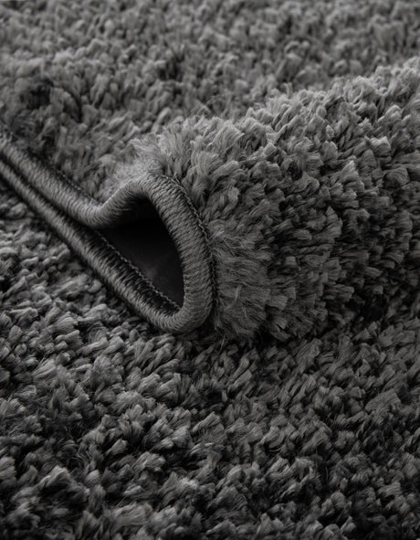 Smoke Gray 2' x 2' 11 Soft Solid Shag Rectangle Area Rug Thick Soft Touch Fluffy & Plush Shaggy Pile 100% Polypropylene Minimalist Carpet for Modern Home Interiors for Sale at Rug Engine