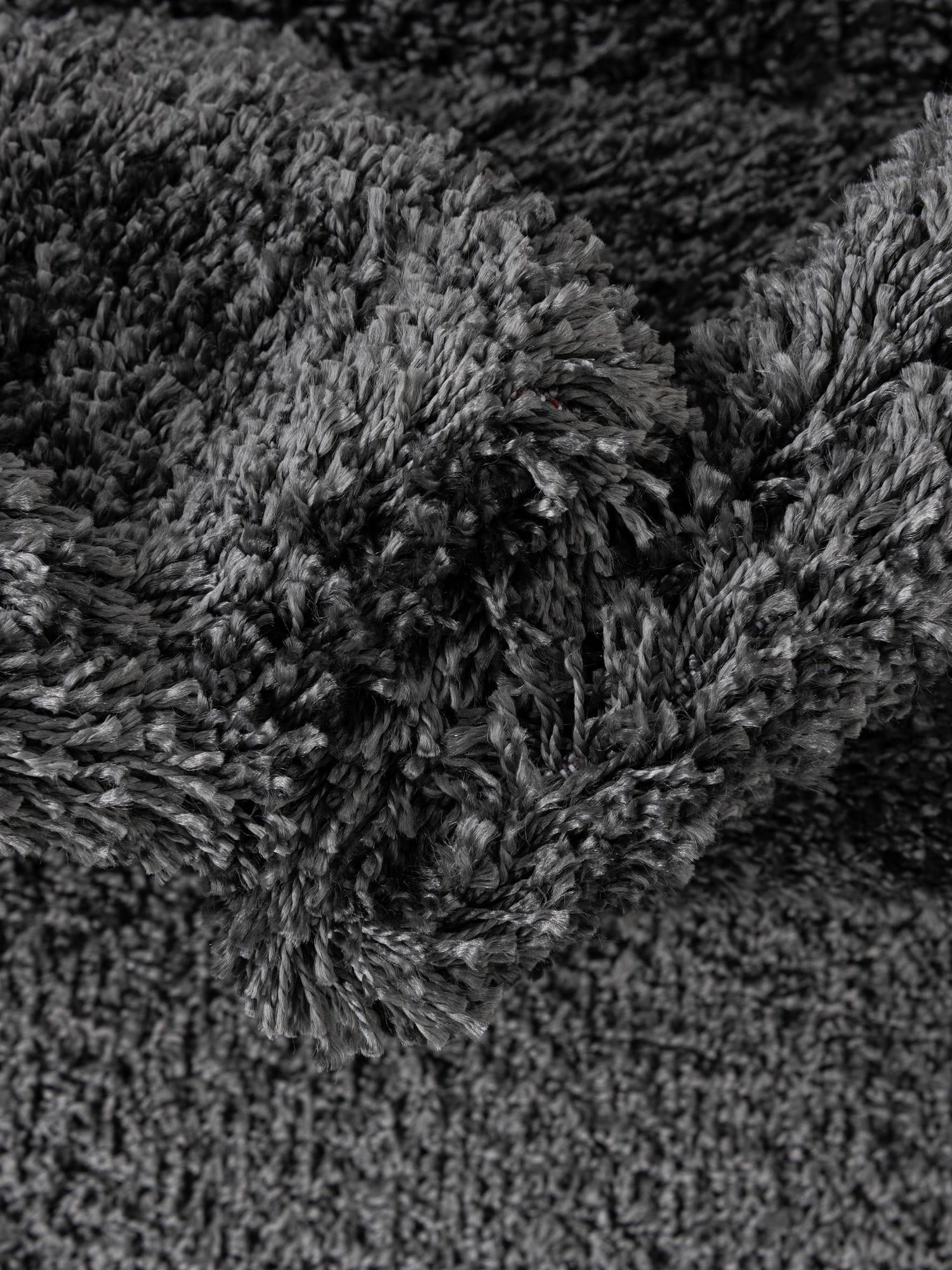 Smoke Gray 3' 3 x 5' 3 Soft Solid Shag Rectangle Area Rug Thick Soft Touch Fluffy & Plush Shaggy Pile 100% Polypropylene Minimalist Carpet for Modern Home Interiors for Sale at Rug Engine