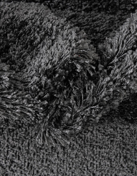 Smoke Gray 2' x 2' 11 Soft Solid Shag Rectangle Area Rug Thick Soft Touch Fluffy & Plush Shaggy Pile 100% Polypropylene Minimalist Carpet for Modern Home Interiors for Sale at Rug Engine