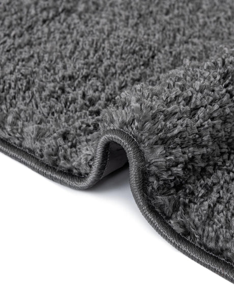 Smoke Gray 2' x 2' 11 Soft Solid Shag Rectangle Area Rug Thick Soft Touch Fluffy & Plush Shaggy Pile 100% Polypropylene Minimalist Carpet for Modern Home Interiors for Sale at Rug Engine