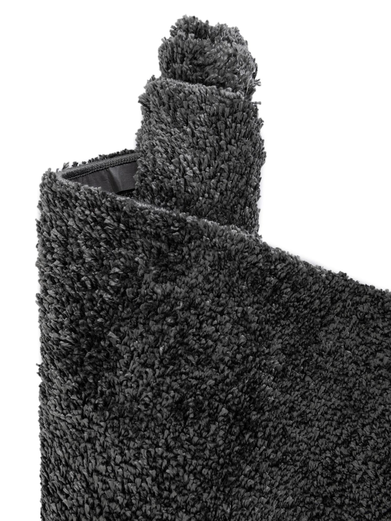 Smoke Gray 2' x 2' 11 Soft Solid Shag Rectangle Area Rug Thick Soft Touch Fluffy & Plush Shaggy Pile 100% Polypropylene Minimalist Carpet for Modern Home Interiors for Sale at Rug Engine