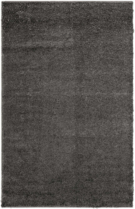 Smoke Gray 5' 3 x 8' Soft Solid Shag Rectangle Area Rug Thick Soft Touch Fluffy & Plush Shaggy Pile