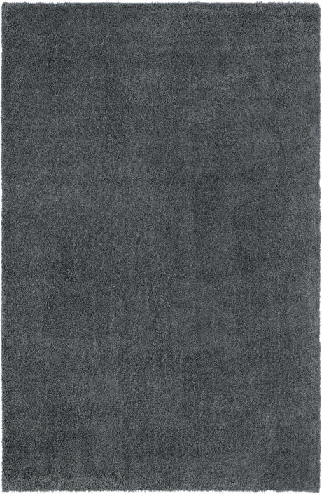 Smoke Gray 3' 3 x 5' 3 Soft Solid Shag Rectangle Area Rug Thick Soft Touch Fluffy & Plush Shaggy Pile