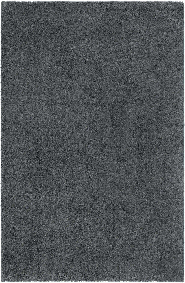 Smoke Gray 3' 3 x 5' 3 Soft Solid Shag Rectangle Area Rug Thick Soft Touch Fluffy & Plush Shaggy Pile