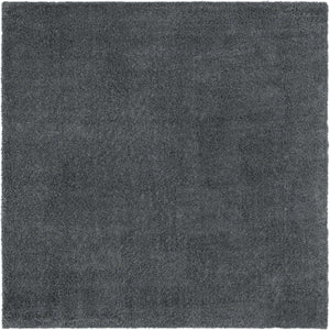 Smoke Gray 8' x 8' Soft Solid Shag Square Area Rug Thick Soft Touch Fluffy & Plush Shaggy Pile