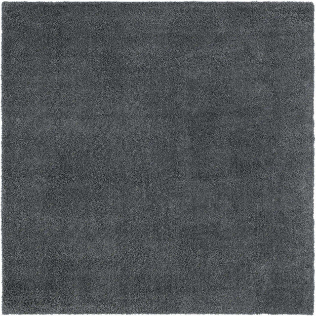 Smoke Gray 8' x 8' Soft Solid Shag Square Area Rug Thick Soft Touch Fluffy & Plush Shaggy Pile