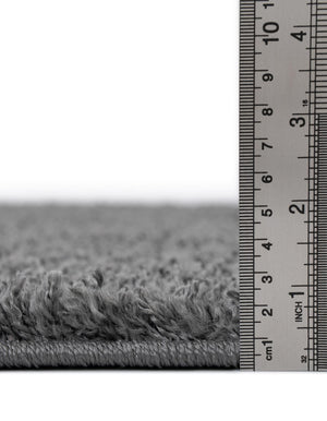 Smoke Gray 8' x 8' Soft Solid Shag Square Area Rug Thick Soft Touch Fluffy & Plush Shaggy Pile