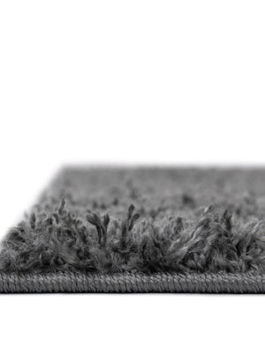 Smoke Gray 8' x 8' Soft Solid Shag Square Area Rug Thick Soft Touch Fluffy & Plush Shaggy Pile