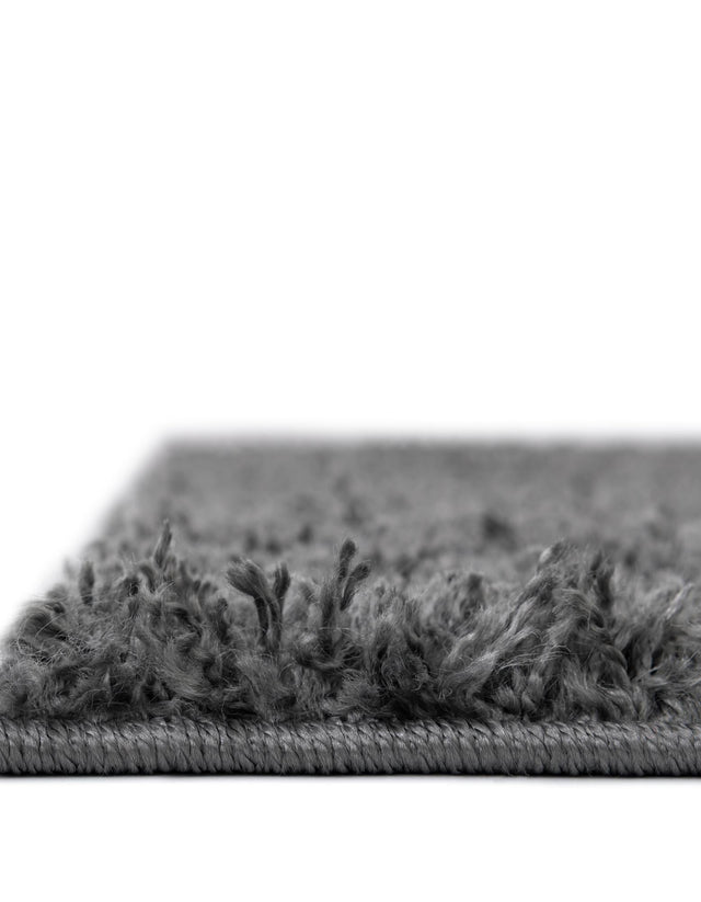 Smoke Gray 8' x 8' Soft Solid Shag Square Area Rug Thick Soft Touch Fluffy & Plush Shaggy Pile