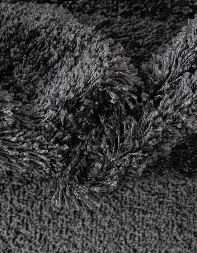 Smoke Gray 8' x 8' Soft Solid Shag Square Area Rug Thick Soft Touch Fluffy & Plush Shaggy Pile