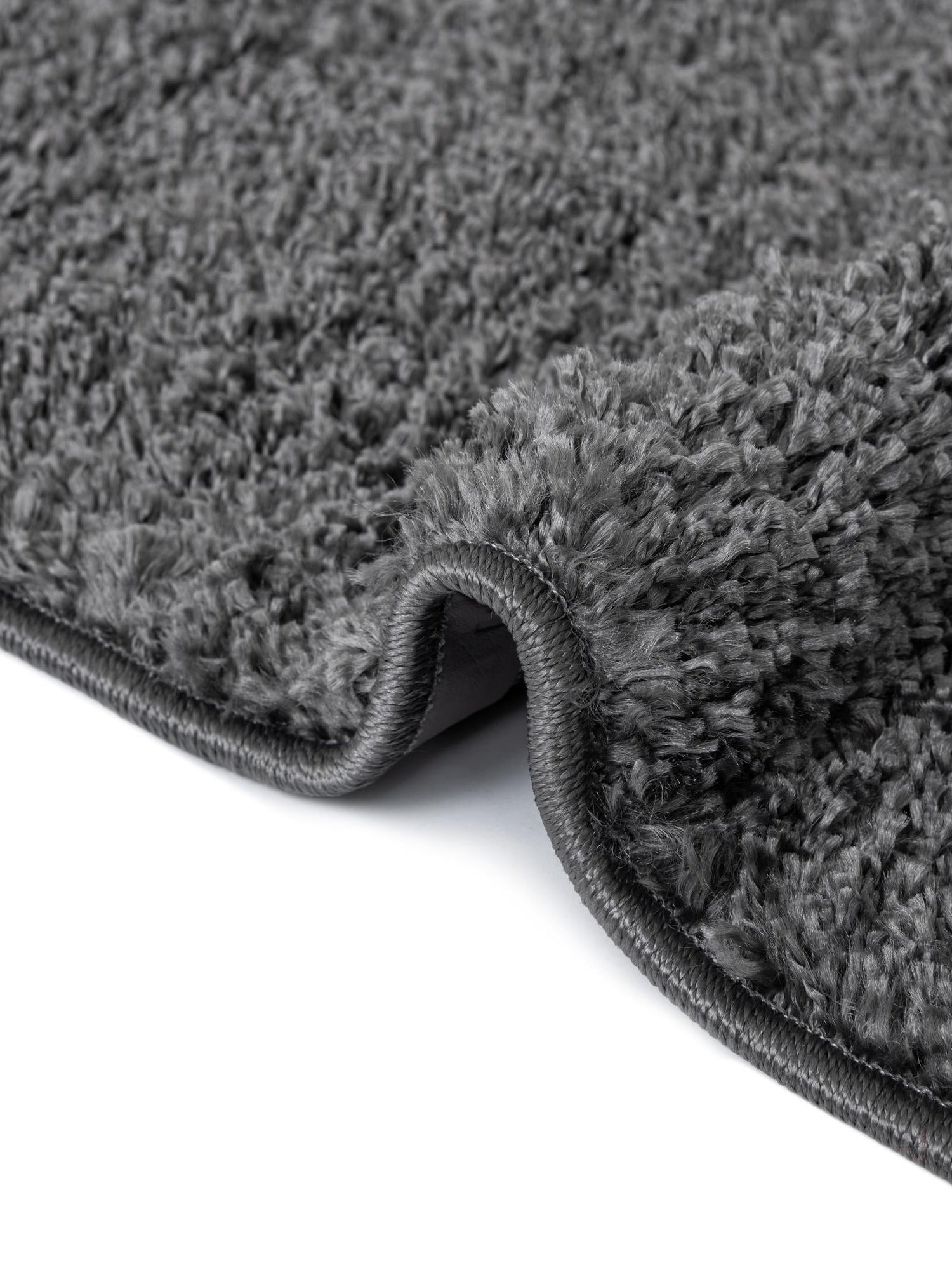 Smoke Gray 8' x 8' Soft Solid Shag Square Area Rug Thick Soft Touch Fluffy & Plush Shaggy Pile 100% Polypropylene Minimalist Carpet for Modern Home Interiors for Sale at Rug Engine