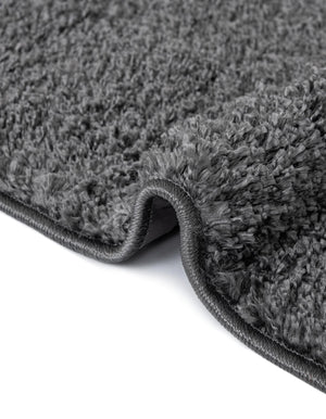 Smoke Gray 8' x 8' Soft Solid Shag Square Area Rug Thick Soft Touch Fluffy & Plush Shaggy Pile