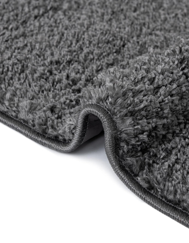 Smoke Gray 8' x 8' Soft Solid Shag Square Area Rug Thick Soft Touch Fluffy & Plush Shaggy Pile