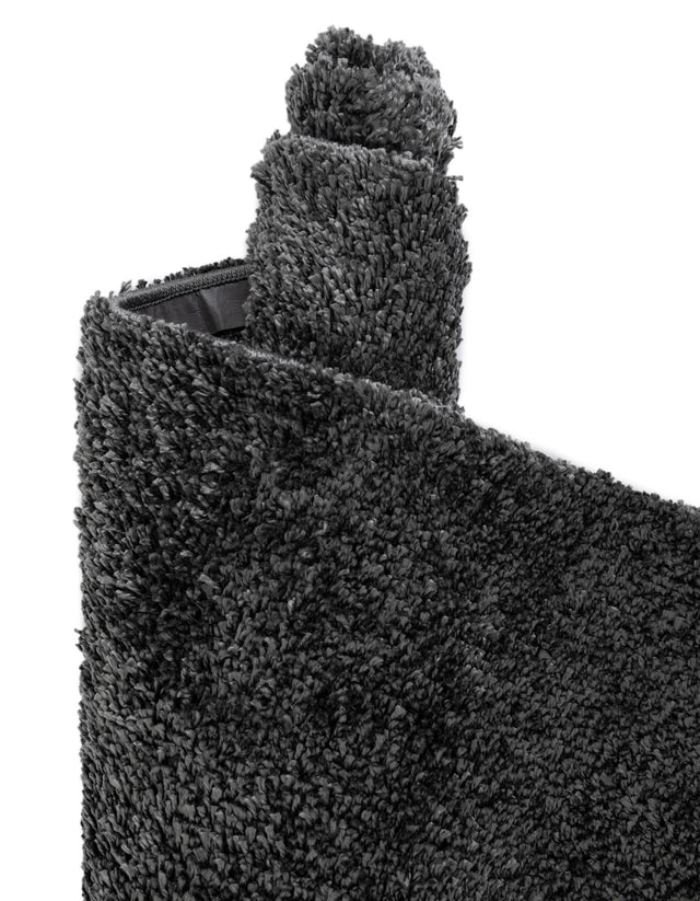 Smoke Gray 8' x 8' Soft Solid Shag Square Area Rug Thick Soft Touch Fluffy & Plush Shaggy Pile