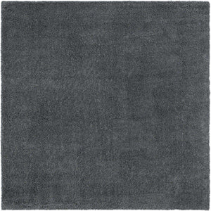 Smoke Gray 4' 1 x 4' 1 Soft Solid Shag Square Area Rug Thick Soft Touch Fluffy & Plush Shaggy Pile