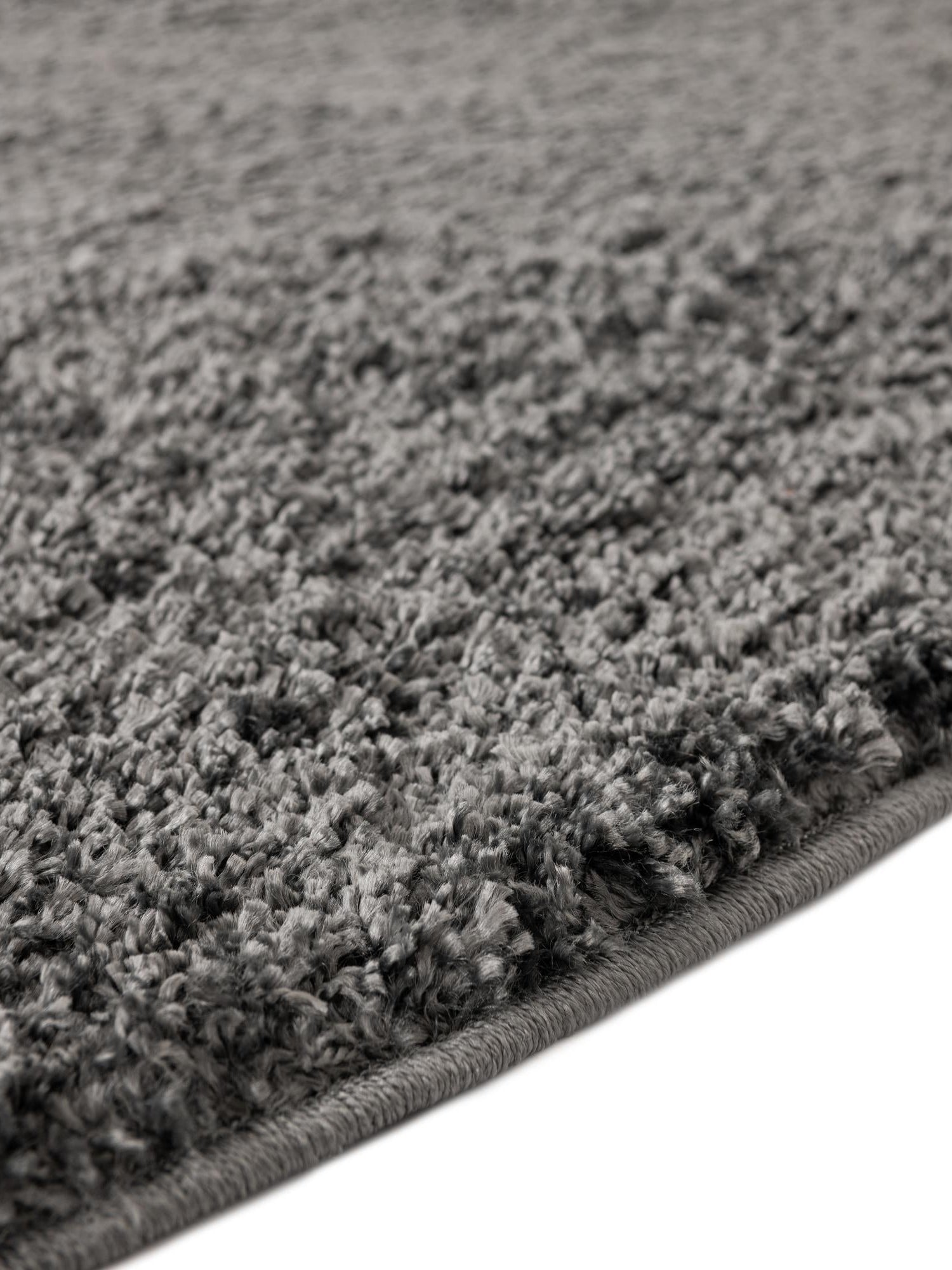 Smoke Gray 8' x 8' Soft Solid Shag Round Area Rug Thick Soft Touch Fluffy & Plush Shaggy Pile 100% Polypropylene Minimalist Carpet for Modern Home Interiors for Sale at Rug Engine